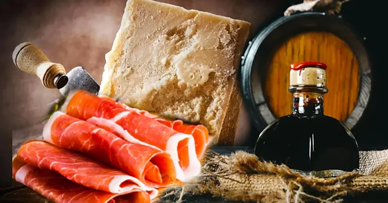 Fromage, jambon et vinaigre balsamique